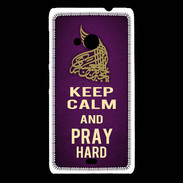 Coque Nokia Lumia 535 Keep Calm and Pray Muslim Violet