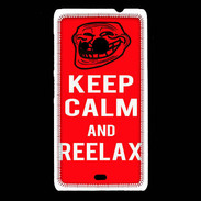 Coque Nokia Lumia 535 Keep Calm and Reelax Rouge