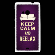 Coque Nokia Lumia 535 Keep Calm and Reelax Violet
