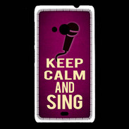 Coque Nokia Lumia 535 Keep Calm and Sing Rose