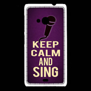 Coque Nokia Lumia 535 Keep Calm and Sing Violet