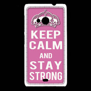 Coque Nokia Lumia 535 Keep Calm and Stay strong Rose