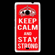 Coque Nokia Lumia 535 Keep Calm and Stay strong Rouge
