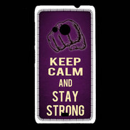 Coque Nokia Lumia 535 Keep Calm and Stay strong Violet