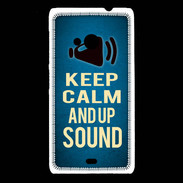 Coque Nokia Lumia 535 Keep Calm and Up Sound Bleu