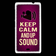 Coque Nokia Lumia 535 Keep Calm and Up Sound Rose
