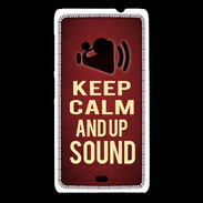 Coque Nokia Lumia 535 Keep Calm and Up Sound Rouge