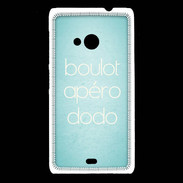 Coque Nokia Lumia 535 Boulot Apéro Dodo Turquoise ZG