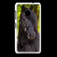 Coque Nokia Lumia 530 Portrait de cheval noir 10