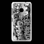 Coque Nokia Lumia 530 graffiti seamless background en noir et blanc