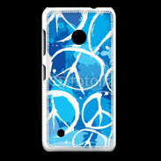 Coque Nokia Lumia 530 Peace and love Bleu