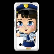 Coque Nokia Lumia 530 Cute cartoon illustration of a policewoman