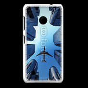 Coque Nokia Lumia 530 Avion de ligne au dessus des immeubles