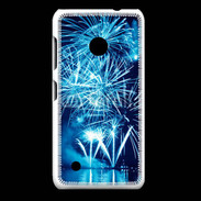 Coque Nokia Lumia 530 Feu d'artifice en noir et bleu