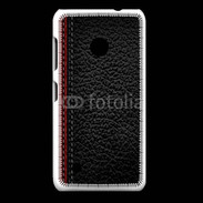 Coque Nokia Lumia 530 Effet cuir noir et rouge