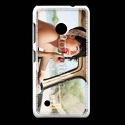 Coque Nokia Lumia 530 Femme glamour qui se met du rouge à lèvre