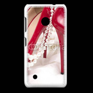Coque Nokia Lumia 530 Escarpins rouges et perles