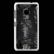 Coque Nokia Lumia 530 Menu de cocktail en noir et blanc
