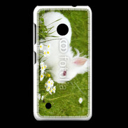 Coque Nokia Lumia 530 Lapin blanc dans l'herbe