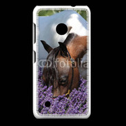 Coque Nokia Lumia 530 Cheval sentant la lavande 