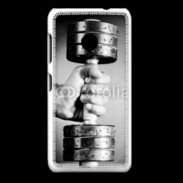Coque Nokia Lumia 530 Passion Musculation en noir et blanc