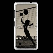 Coque Nokia Lumia 530 Beach Volley en noir et blanc 115