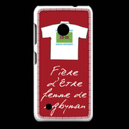 Coque Nokia Lumia 530 Femme de rugbyman Bonus offensif-défensif Rouge