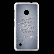 Coque Nokia Lumia 530 Public génie Bleu Citation Oscar Wilde