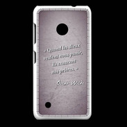 Coque Nokia Lumia 530 Dieux prières Violet Citation Oscar Wilde