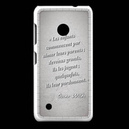 Coque Nokia Lumia 530 Enfants parents Gris Citation Oscar Wilde