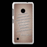 Coque Nokia Lumia 530 Enfants parents Rouge Citation Oscar Wilde