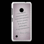 Coque Nokia Lumia 530 Enfants parents Rose Citation Oscar Wilde