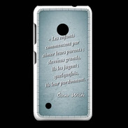 Coque Nokia Lumia 530 Enfants parents Turquoise Citation Oscar Wilde