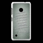 Coque Nokia Lumia 530 Enfants parents Vert Citation Oscar Wilde