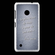 Coque Nokia Lumia 530 Brave Bleu Citation Oscar Wilde
