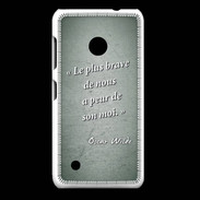 Coque Nokia Lumia 530 Brave Vert Citation Oscar Wilde