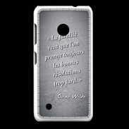 Coque Nokia Lumia 530 Fatalité Noir Citation Oscar Wilde