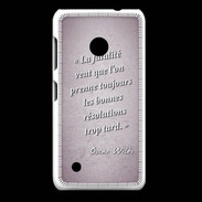Coque Nokia Lumia 530 Fatalité Rose Citation Oscar Wilde