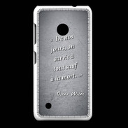 Coque Nokia Lumia 530 Survie mort Noir Citation Oscar Wilde