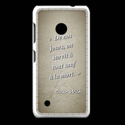 Coque Nokia Lumia 530 Survie mort Sepia Citation Oscar Wilde