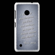 Coque Nokia Lumia 530 Trop moderne Bleu Citation Oscar Wilde