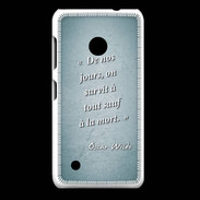 Coque Nokia Lumia 530 Survie mort Turquoise Citation Oscar Wilde