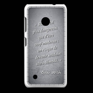 Coque Nokia Lumia 530 Trop moderne Noir Citation Oscar Wilde