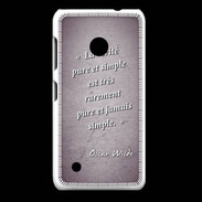 Coque Nokia Lumia 530 Vérité pure Violet Citation Oscar Wilde