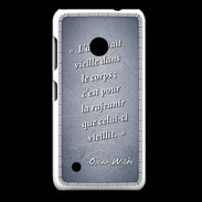 Coque Nokia Lumia 530 Ame nait Bleu Citation Oscar Wilde