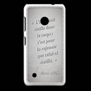 Coque Nokia Lumia 530 Ame nait Gris Citation Oscar Wilde