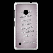 Coque Nokia Lumia 530 Ame nait Rose Citation Oscar Wilde