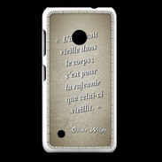 Coque Nokia Lumia 530 Ame nait Sepia Citation Oscar Wilde