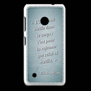Coque Nokia Lumia 530 Ame nait Turquoise Citation Oscar Wilde