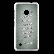 Coque Nokia Lumia 530 Ame nait Vert Citation Oscar Wilde